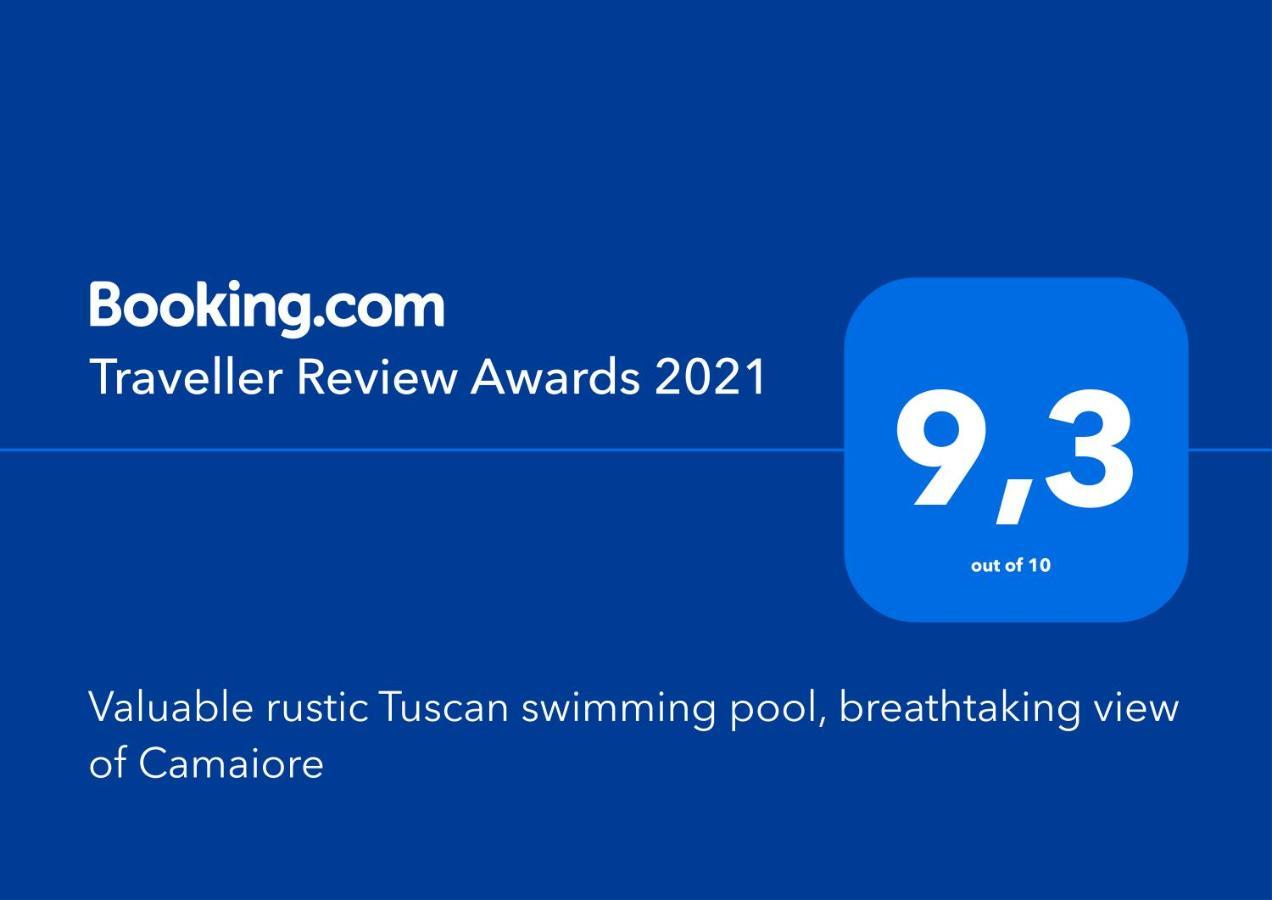 Valuable Rustic Tuscan Swimming Pool, Breathtaking View Of Camaiore Buitenkant foto